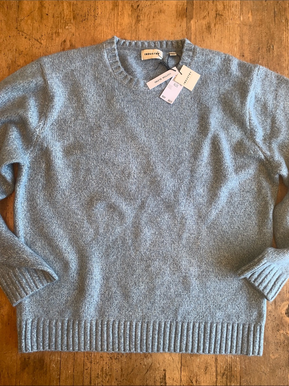 Industry Men’s Crewneck Sweater in Powder Blue - XXL